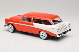 Chevrolet Bel Air Nomad Custom Vaalea Punainen & Valkoinen KK-Scale 1:18 KKDC181291 Metalli — kuva 5 / 6