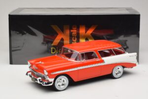 Chevrolet Bel Air Nomad Custom Vaalea Punainen & Valkoinen KK-Scale 1:18 KKDC181291 Metalli — kuva 6 / 6