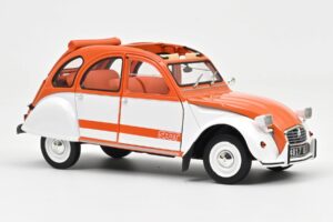 Citroen 2CV Spot Oranssi & Valkoinen Norev 1:18 181473 Metalli