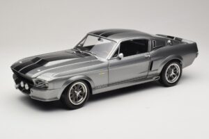 Ford Mustang Shelby GT500 Eleanor Harmaa Metallinen & Musta KK-Scale 1:12 Ford Mustang Shelby GT500 Eleanor Harmaa Metallinen & Musta KK-Scale 1:12 KKDC120171 Metalli