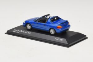 Honda CR-X del Sol EG2 Sininen Metallic Minichamps 1:43 400161931 Metalli — kuva 3 / 5