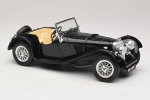 Jaguar SS100 Roadster Musta Bburago 1:18 3006-M3 Metalli — kuva 4 / 6