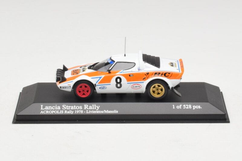 Lancia Stratos Rally #8 Livieratos / Manolis Acropolis Rally 1978 Minichamps 1:43 430781208 Metalli