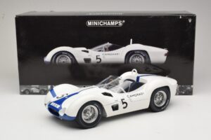 Maserati Tipo 61 #5 Camoradi S. Moss / D. Gurney 1000km Nurburgring Winner 1960 Minichamps 1:12 120601205 Metalli — kuva 8 / 8