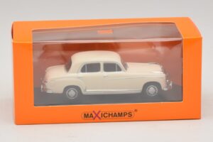 Mercedes 220 S W180 Valkoinen Maxichamps 1:43 940033000 Metalli — kuva 5 / 5