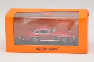 Mercedes 300 SL W198 Punainen Maxichamps 1:43 940039001 Metalli — kuva 5 / 5