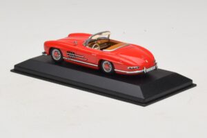 Mercedes 300 SL W198 Punainen Ruskealla Sisustalla Minichamps 1:43 MB009 Metalli — kuva 3 / 5