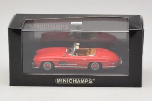 Mercedes 300 SL W198 Punainen Ruskealla Sisustalla Minichamps 1:43 MB009 Metalli — kuva 5 / 5