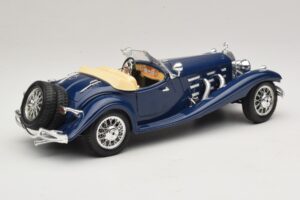 Mercedes 500K Roadster Sininen Bburago 1:20 3070 Metalli — kuva 3 / 8