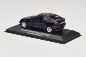 Mercedes C-Class Sportscoupe CL203 Blue Metallic Bundespressball Minichamps 1:43 MB010 Metalli — kuva 3 / 5