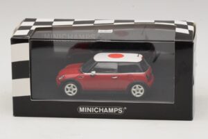 Mini Cooper One R50 Punainen Japanin Lipulla Minichamps 1:43 MINI034 Metalli — kuva 5 / 5