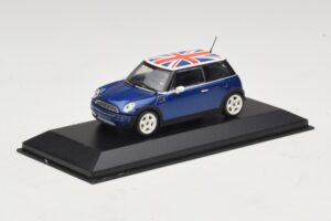 Mini Cooper S R53 Sininen Britannian Lipulla Minichamps 1:43 MINI026 Metalli — kuva 2 / 4