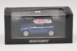 Mini Cooper S R53 Sininen Britannian Lipulla Minichamps 1:43 MINI026 Metalli — kuva 4 / 4