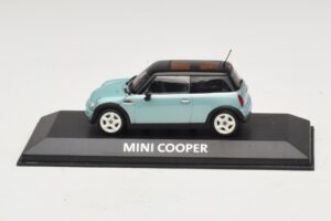 Mini Cooper S R53 Vaaleansininen Metallic Mustalla Katolla Minichamps 1:43 Mini Cooper S R53 Vaaleansininen Metallic Mustalla Katolla Minichamps 1:43 MINI030 Metalli
