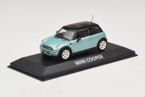 Mini Cooper S R53 Vaaleansininen Metallic Mustalla Katolla Minichamps 1:43 MINI030 Metalli — kuva 2 / 4