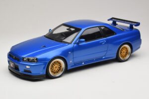 Nissan Skyline GT-R R34 V-Spec II Sininen Metallinen BBS Vanteet KK-Scale 1:12 Nissan Skyline GT-R R34 V-Spec II Sininen Metallinen BBS Vanteet KK-Scale 1:12 KKDC120211-2 Metalli