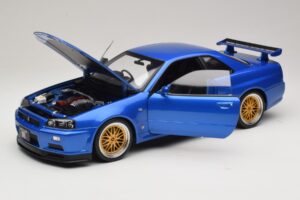Nissan Skyline GT-R R34 V-Spec II Sininen Metallinen BBS Vanteet KK-Scale 1:12 KKDC120211-2 Metalli — kuva 2 / 8