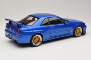 Nissan Skyline GT-R R34 V-Spec II Sininen Metallinen BBS Vanteet KK-Scale 1:12 KKDC120211-2 Metalli — kuva 3 / 8