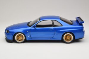 Nissan Skyline GT-R R34 V-Spec II Sininen Metallinen BBS Vanteet KK-Scale 1:12 KKDC120211-2 Metalli — kuva 4 / 8