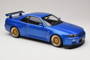 Nissan Skyline GT-R R34 V-Spec II Sininen Metallinen BBS Vanteet KK-Scale 1:12 KKDC120211-2 Metalli — kuva 6 / 8
