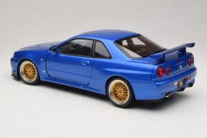 Nissan Skyline GT-R R34 V-Spec II Sininen Metallinen BBS Vanteet KK-Scale 1:12 KKDC120211-2 Metalli — kuva 7 / 8