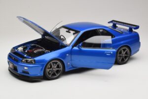 Nissan Skyline GT-R R34 V-Spec II Sininen Metallinen OEM Vanteet KK-Scale 1:12 KKDC120211-1 Metalli — kuva 2 / 8