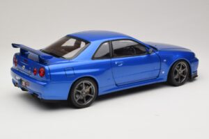 Nissan Skyline GT-R R34 V-Spec II Sininen Metallinen OEM Vanteet KK-Scale 1:12 KKDC120211-1 Metalli — kuva 3 / 8