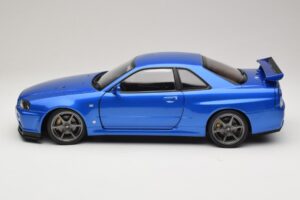 Nissan Skyline GT-R R34 V-Spec II Sininen Metallinen OEM Vanteet KK-Scale 1:12 KKDC120211-1 Metalli — kuva 4 / 8