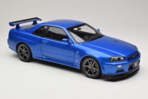 Nissan Skyline GT-R R34 V-Spec II Sininen Metallinen OEM Vanteet KK-Scale 1:12 KKDC120211-1 Metalli — kuva 6 / 8
