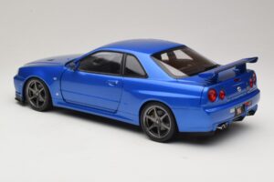 Nissan Skyline GT-R R34 V-Spec II Sininen Metallinen OEM Vanteet KK-Scale 1:12 KKDC120211-1 Metalli — kuva 7 / 8