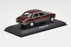 Peugeot 504 Tummanpunainen Maxichamps 1:43 940112500 Metalli — kuva 2 / 5
