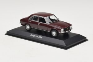 Peugeot 504 Tummanpunainen Maxichamps 1:43 940112500 Metalli — kuva 3 / 5