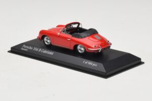 Porsche 356 B Avoauto Punainen Minichamps 1:43 400064331 Metalli — kuva 3 / 5