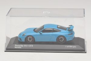 Porsche 911 991.1 GT3 Sininen Minichamps 1:43 410066022 Metalli — kuva 4 / 5