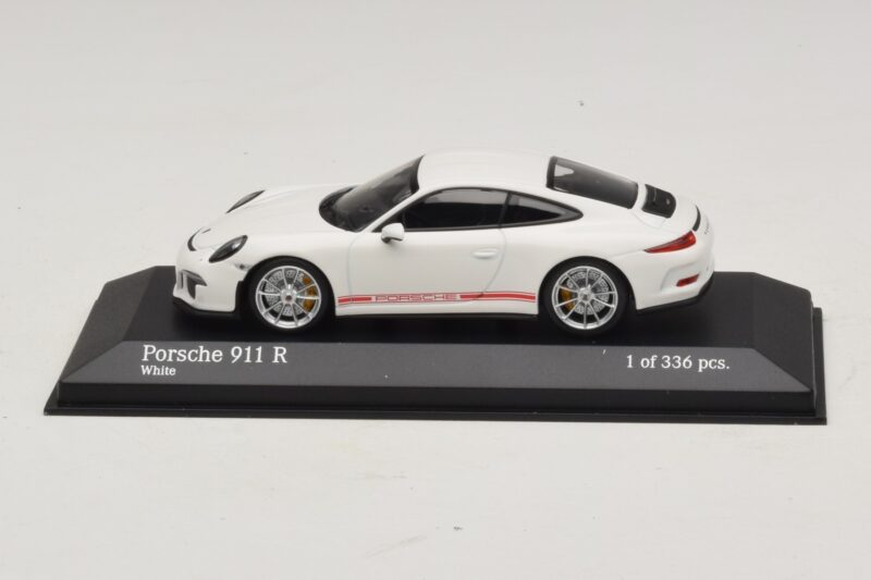 Porsche 911 991.1 R Valkoinen Minichamps 1:43 410066221 Metalli