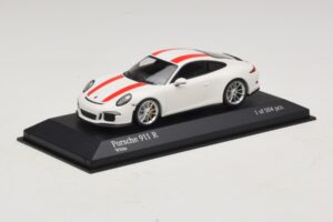 Porsche 911 991.1 R Valkoinen Punaisilla Raidoilla Minichamps 1:43 410066220 Metalli — kuva 3 / 6