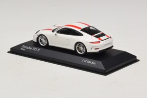 Porsche 911 991.1 R Valkoinen Punaisilla Raidoilla Minichamps 1:43 410066220 Metalli — kuva 4 / 6