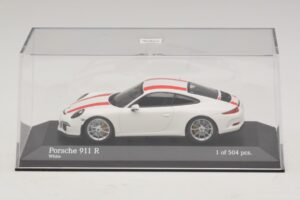 Porsche 911 991.1 R Valkoinen Punaisilla Raidoilla Minichamps 1:43 410066220 Metalli — kuva 5 / 6