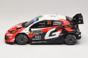 Toyota GR Yaris Rally1 #33 E. Evans / S. Martin Rally Monte Carlo 2026 IXO 1:18 18RMC269B Metalli — kuva 3 / 6