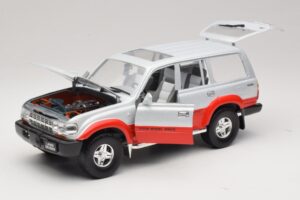 Toyota Land Cruiser J80 Hopea Punainen Road Legends 1:18 92098 Metalli — kuva 2 / 8