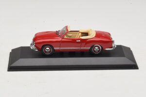 Volkswagen Karmann Ghia Avoauto Tummanpunainen Minichamps 1:43 5032 Metalli