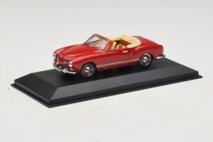 Volkswagen Karmann Ghia Avoauto Tummanpunainen Minichamps 1:43 5032 Metalli — kuva 2 / 5