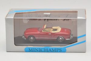 Volkswagen Karmann Ghia Avoauto Tummanpunainen Minichamps 1:43 5032 Metalli — kuva 5 / 5